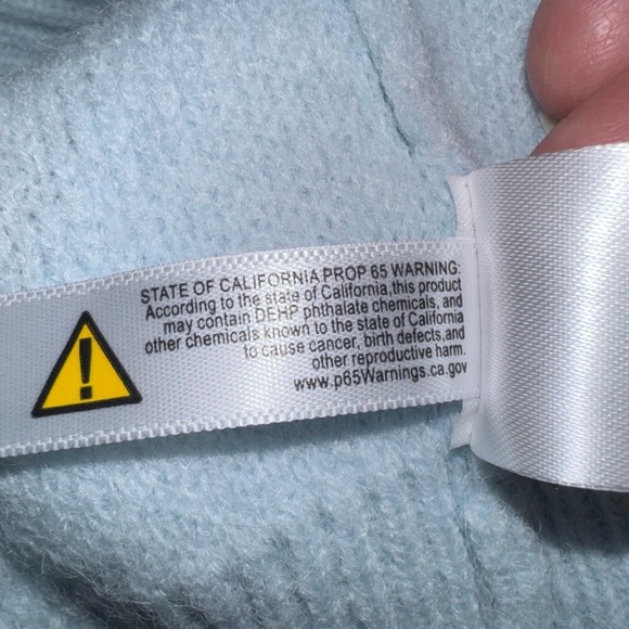 Peach Love California Fringed Light Blue distressed Sweater.  Size Large VGUC. - Picture 7 of 11